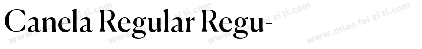 Canela Regular Regu字体转换